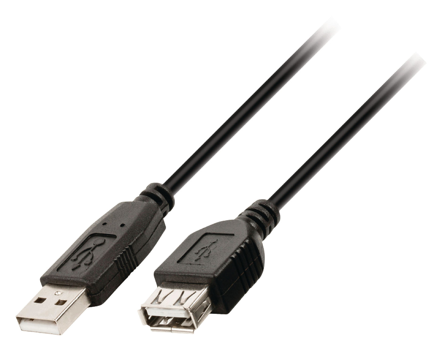 Valueline USB 2.0 Verlängerungskabel USB A male - USB A female rund 3.00 m Schwarz