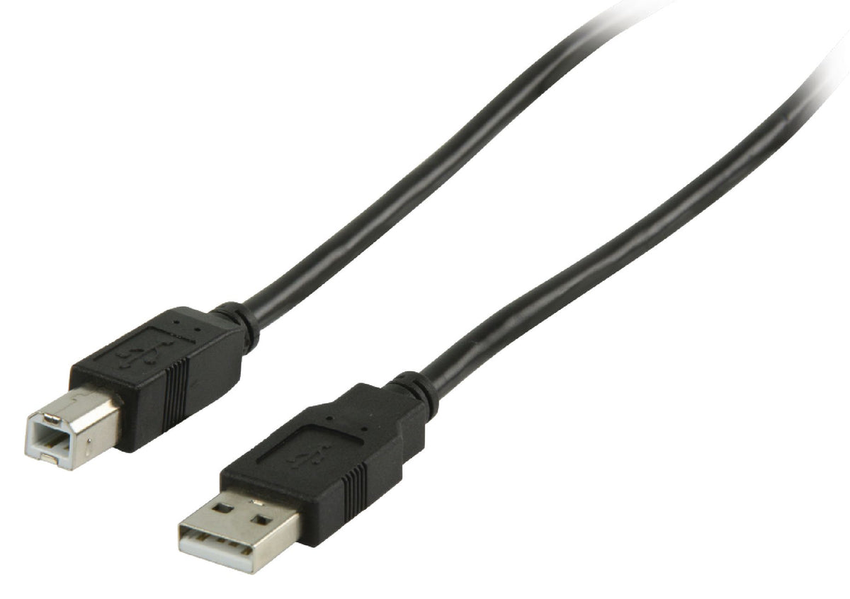 Valueline USB 2.0 Kabel USB A male - USB-B Male rund 1.00 m Schwarz