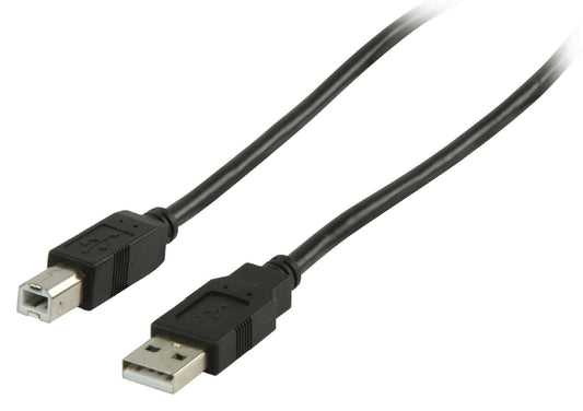 Valueline USB 2.0 Kabel USB A male - USB-B Male rund 1.00 m Schwarz