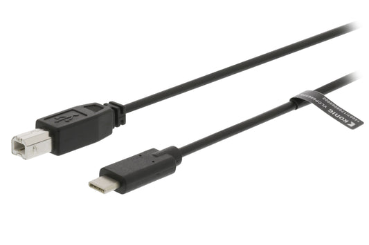 Valueline USB 2.0 Kabel USB-C male - USB-B Male 3 m Schwarz