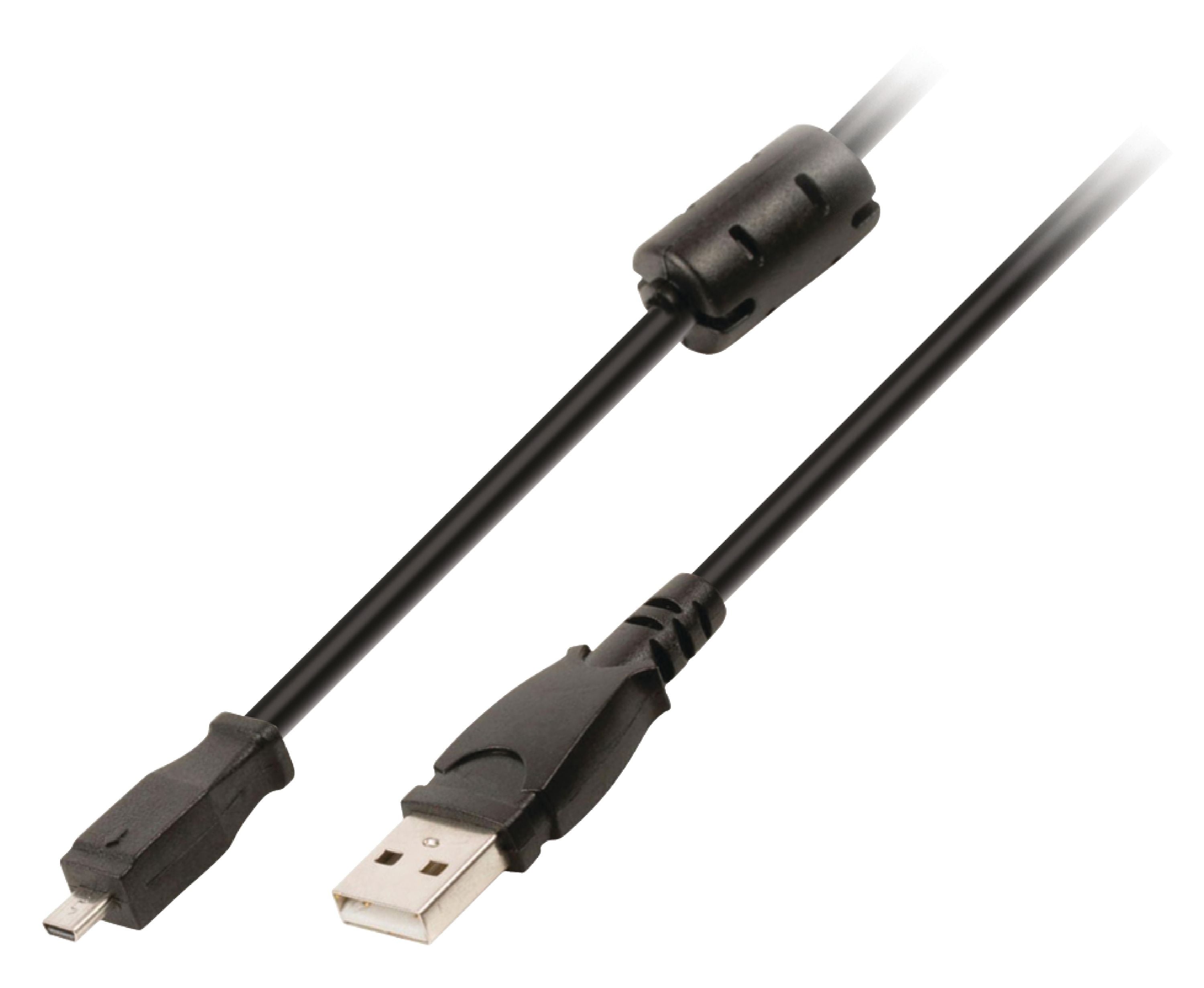 Valueline USB 2.0 Kabel USB A male - Kodak 8-pol. Stecker 2.00 m Schwarz