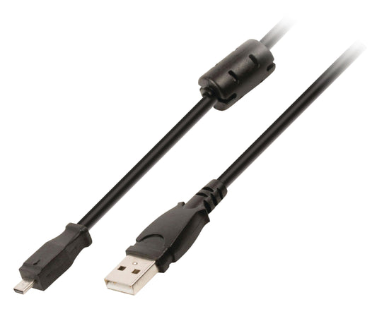 Valueline USB 2.0 Kabel USB A male - Kodak 8-pol. Stecker 2.00 m Schwarz