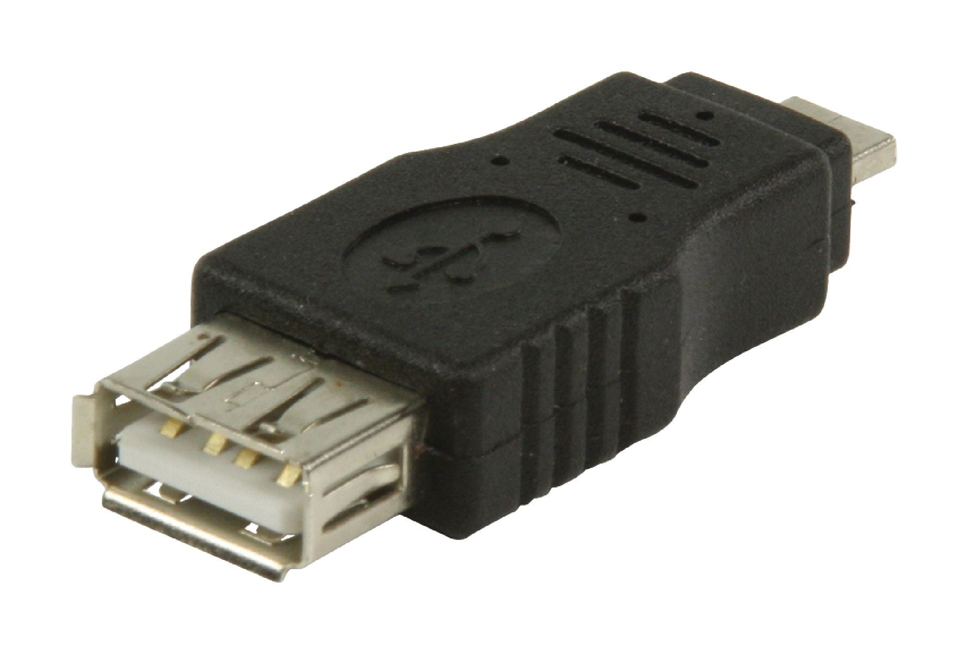 Valueline USB 2.0 Adapter Micro-A male - USB A female Schwarz