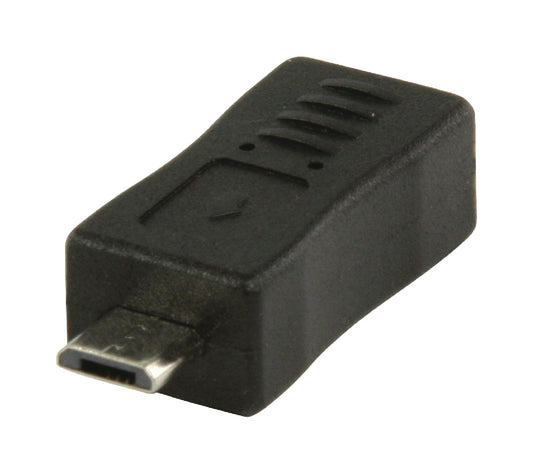 Valueline USB 2.0 Adapter Micro-B male - Mini 5-pol. female Schwarz
