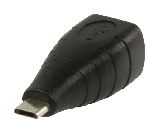 Valueline USB 2.0 Adapter Micro-B male - B female Schwarz