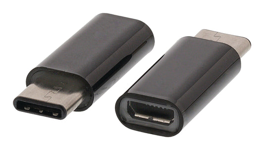 Valueline USB 2.0 Adapter USB-C male - USB Micro B female Schwarz