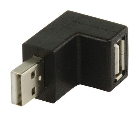 Valueline USB 2.0 Adapter 270° abgewinkelt USB A male - USB A female Schwarz