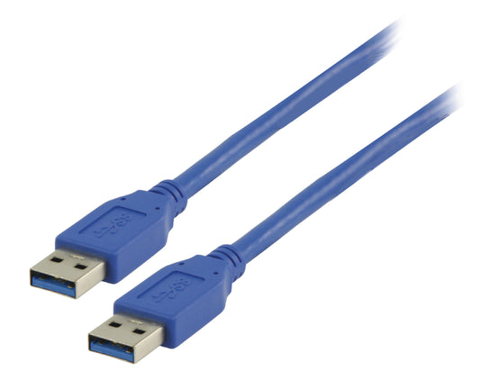 Valueline USB 3.0 Kabel USB A male - USB A male rund 1.00 m Blau