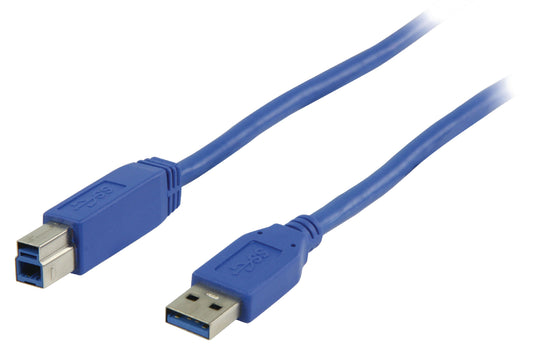 Valueline USB 3.0 Kabel USB A male - USB-B Male rund 1.00 m Blau