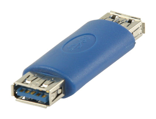 Valueline USB 3.0 Adapter USB A female - USB A female Blau