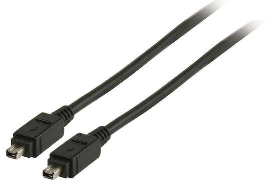 Valueline FireWire 400-Kabel FireWire 4-pol. male - FireWire 4-pol. male 2.00 m Schwarz