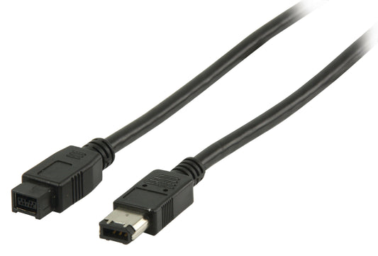 Valueline FireWire 400-Kabel FireWire 6-pol. male - FireWire 9-pol. male 2.00 m Schwarz