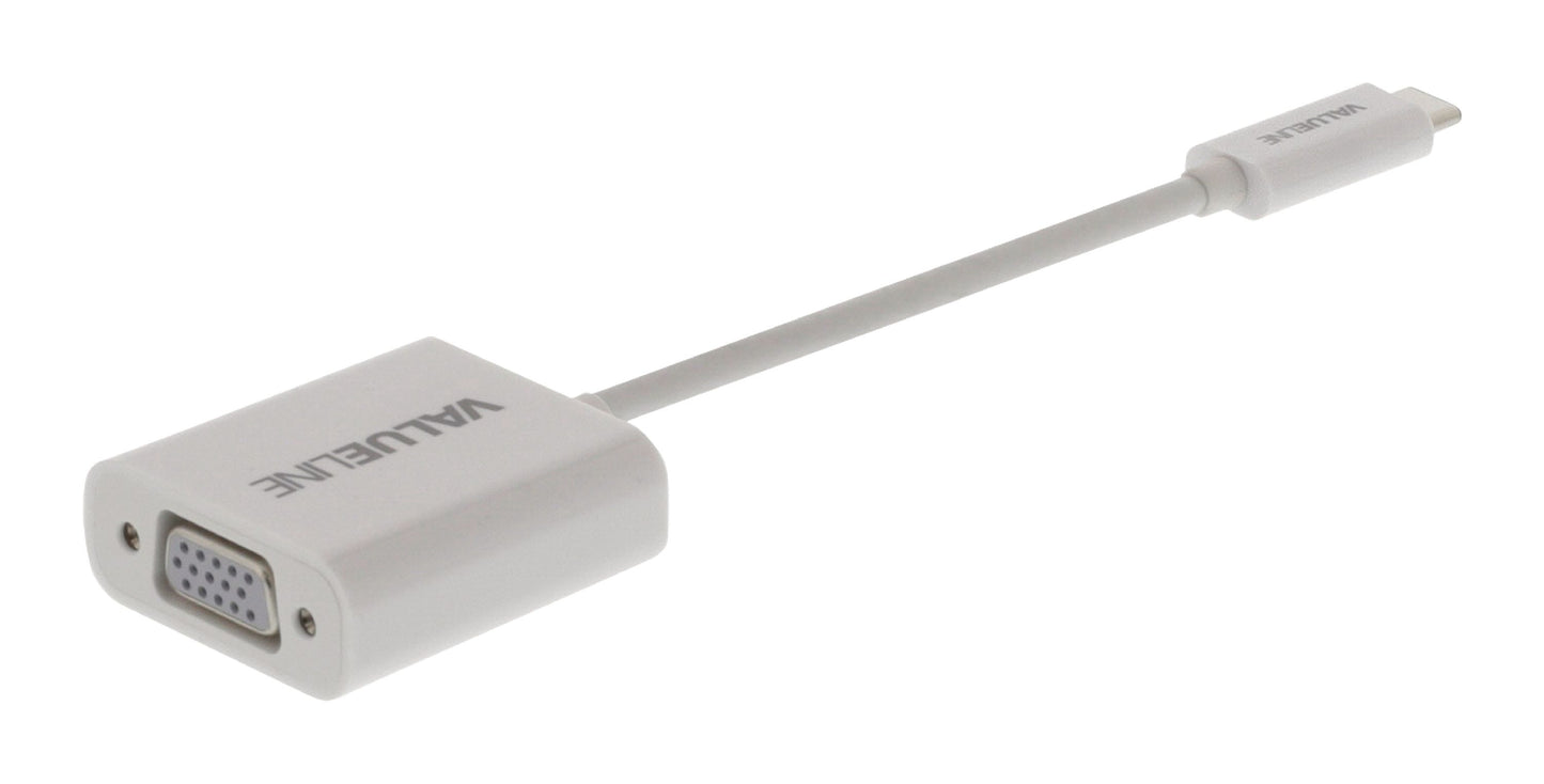 Valueline Adapter USB-C male - VGA female Weiss