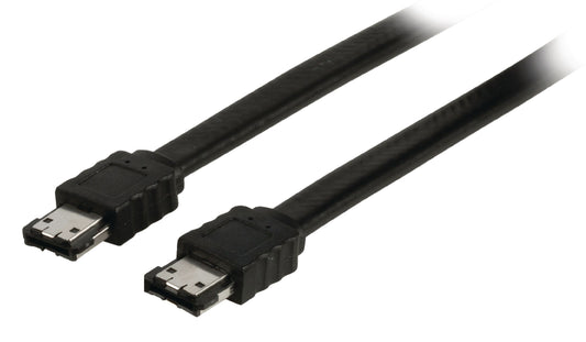Valueline SATA 3 Gb/s-Kabel Extern eSATA Stecker - eSATA Stecker 1.00 m Schwarz