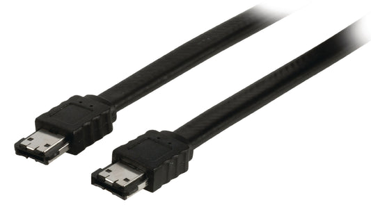 Valueline SATA 3 Gb/s-Kabel Extern eSATA Stecker - eSATA Stecker 2.00 m Schwarz