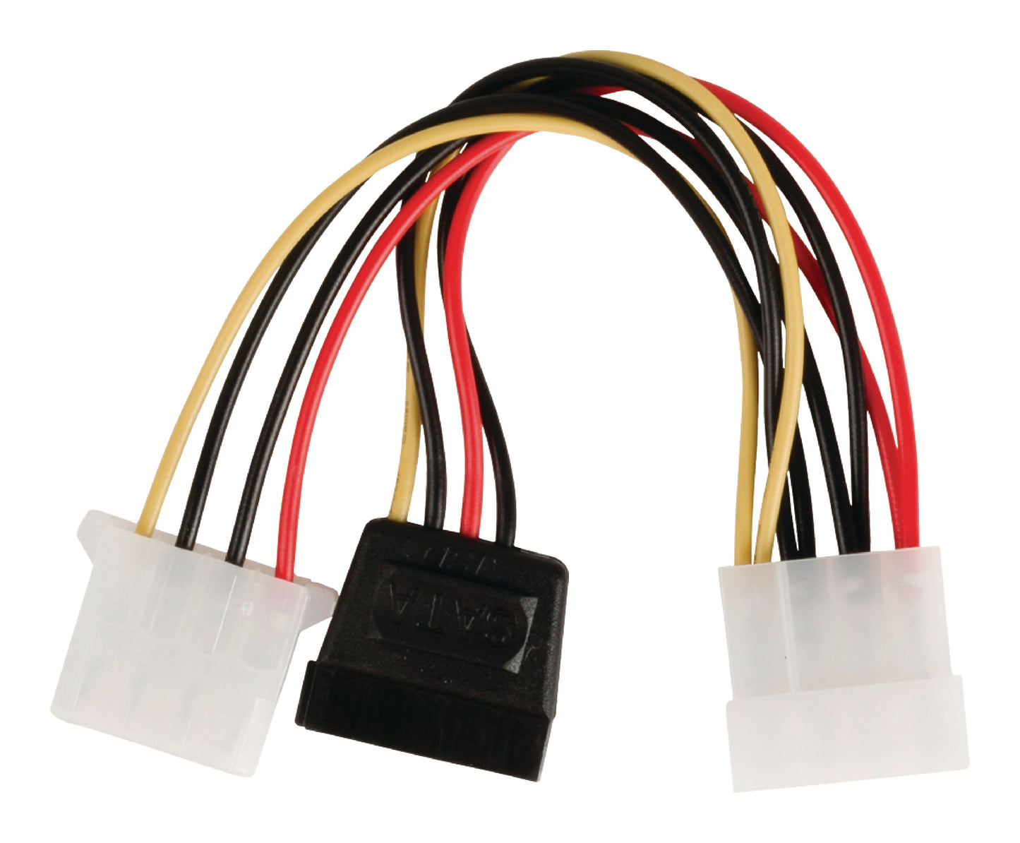 Valueline Interne Stromkabel Molex male - SATA 15-pol. female + Molex female 0.15 m