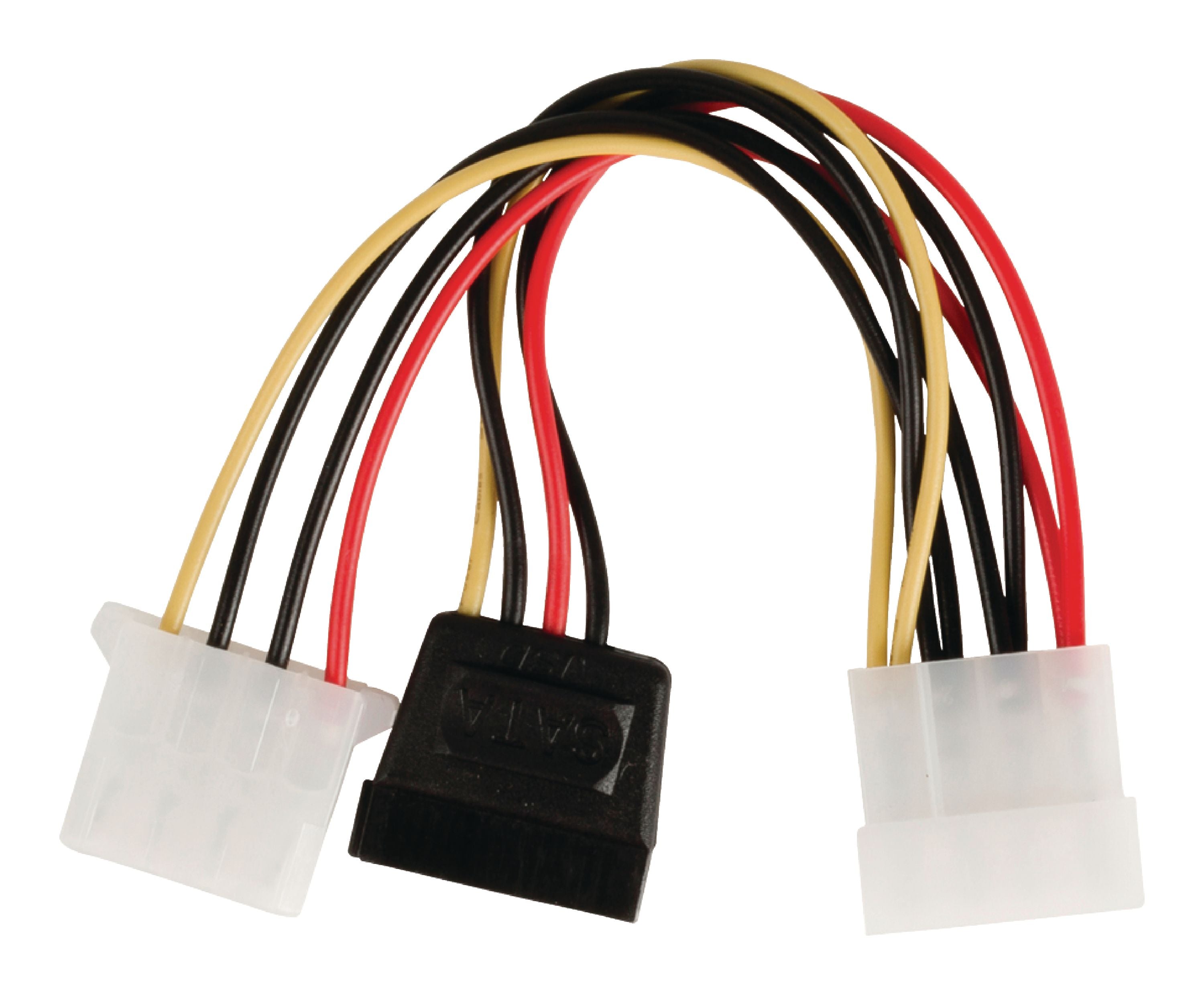 Valueline Interne Stromkabel Molex male - SATA 15-pol. female + Molex female 0.15 m