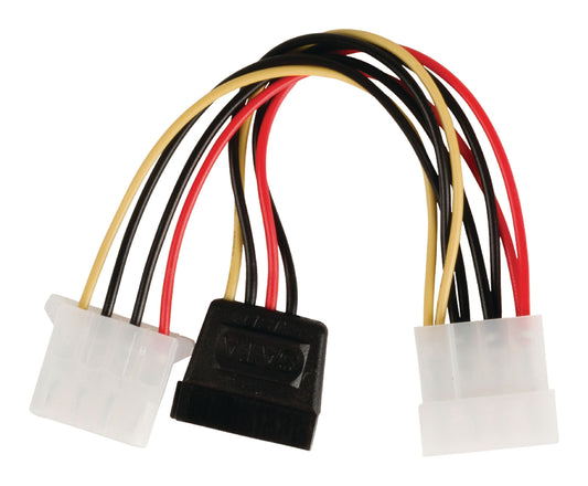 Valueline Interne Stromkabel Molex male - SATA 15-pol. female + Molex female 0.15 m