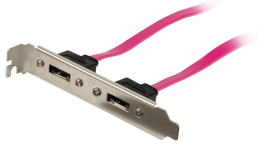 Valueline SATA 3 Gb/s-Kabel Intern 2x SATA 7-pol. female - 2x SATA 7-pol. Halterung 0.50 m Rot
