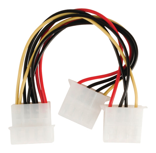 Valueline Interne Stromkabel Molex male - 2x Molex Kupplung 0.15 m