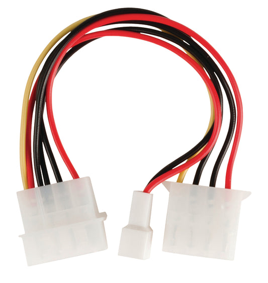Valueline Interne Stromkabel Molex male - Molex female + 3-pol. Lüfterleistung 0.15 m