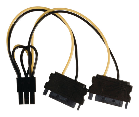 Valueline Interne Stromkabel 2x SATA 15-pol. male - PCI Express female 0.15 m