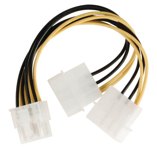 Valueline Interne Stromkabel EPS 8-pol. male - 2x Molex Stecker 0.15 m