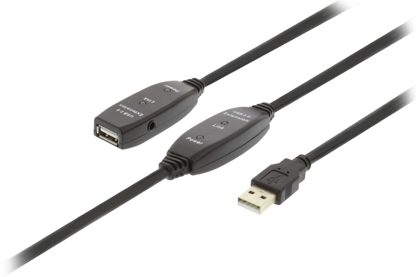 Valueline Aktive USB 2.0 Verlängerungskabel USB A male - USB A female 30 m Schwarz