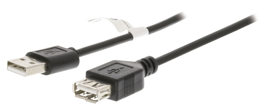Valueline USB 2.0 Verlängerungskabel USB A male - USB A female 2.00 m Schwarz