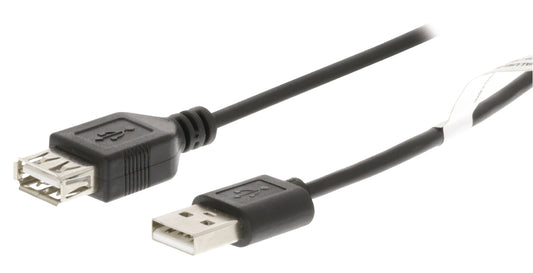 Valueline USB 2.0 Verlängerungskabel USB A male - USB A female 3.00 m Schwarz