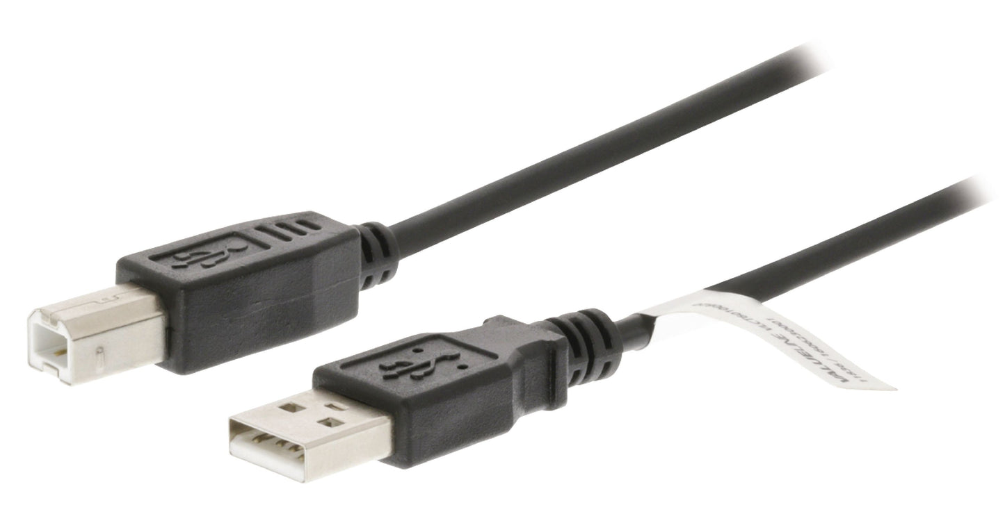 Valueline USB 2.0 Kabel USB A male - USB-B Male 2.00 m Schwarz