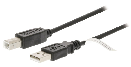 Valueline USB 2.0 Kabel USB A male - USB-B Male 2.00 m Schwarz