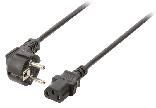 Valueline Schutzkontakt-Netzkabel Typ F (CEE 7/4) - IEC-320-C13 3.00 m Schwarz