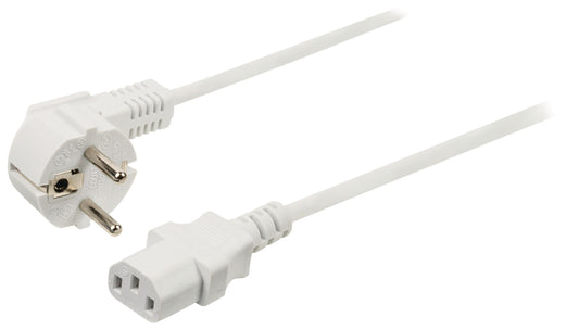 Valueline VLEP10000W100 Schutzkontakt-Netzkabel Typ F (CEE 7/4) - IEC-320-C13 10.0 m Weiss