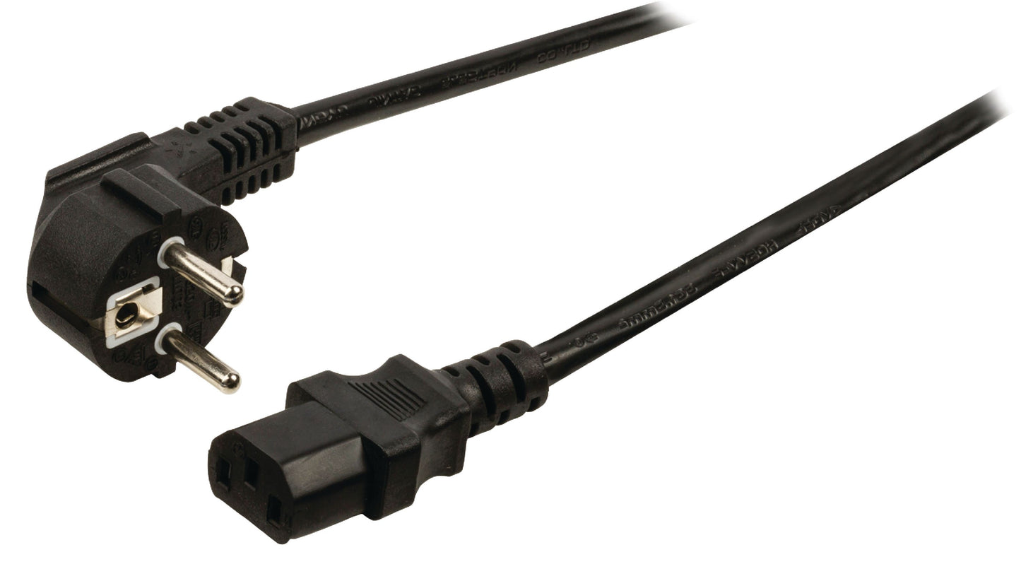 Valueline Schutzkontakt-Netzkabel Typ F (CEE 7/4) - IEC-320-C13 10.0 m Schwarz