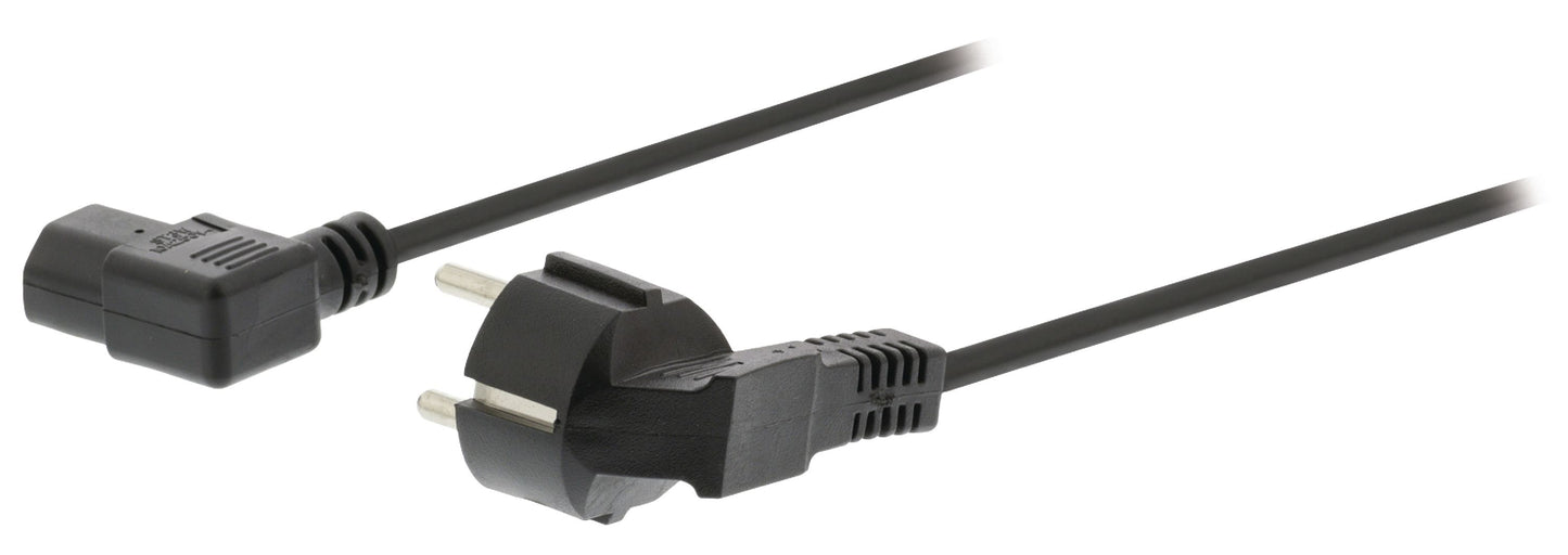 Valueline Schutzkontakt-Netzkabel Typ F (CEE 7/4) - IEC-320-C13 5.00 m Schwarz