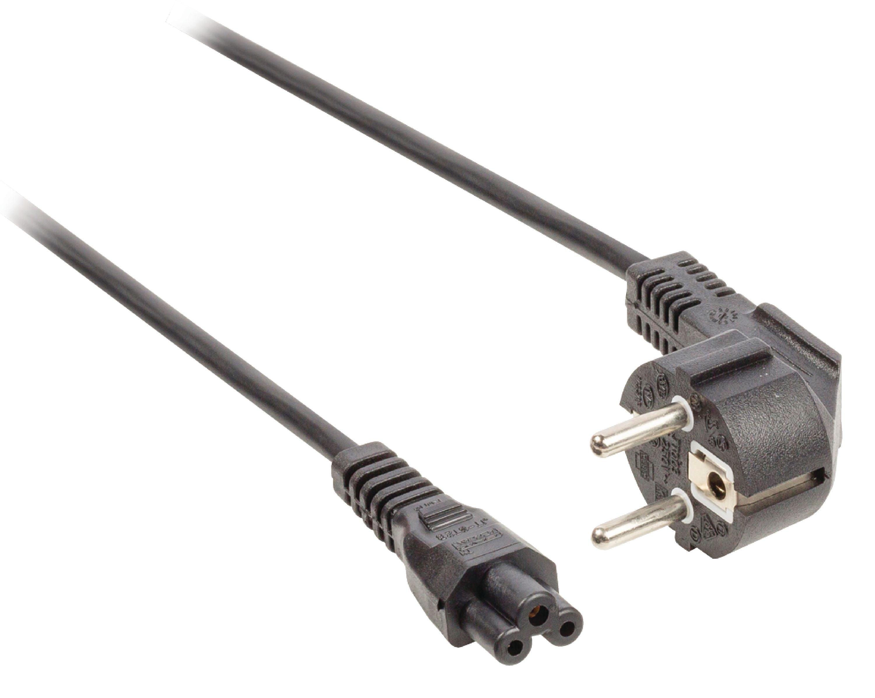 Valueline Schutzkontakt-Netzkabel Typ F (CEE 7/4) - IEC-320-C5 5.00 m Schwarz