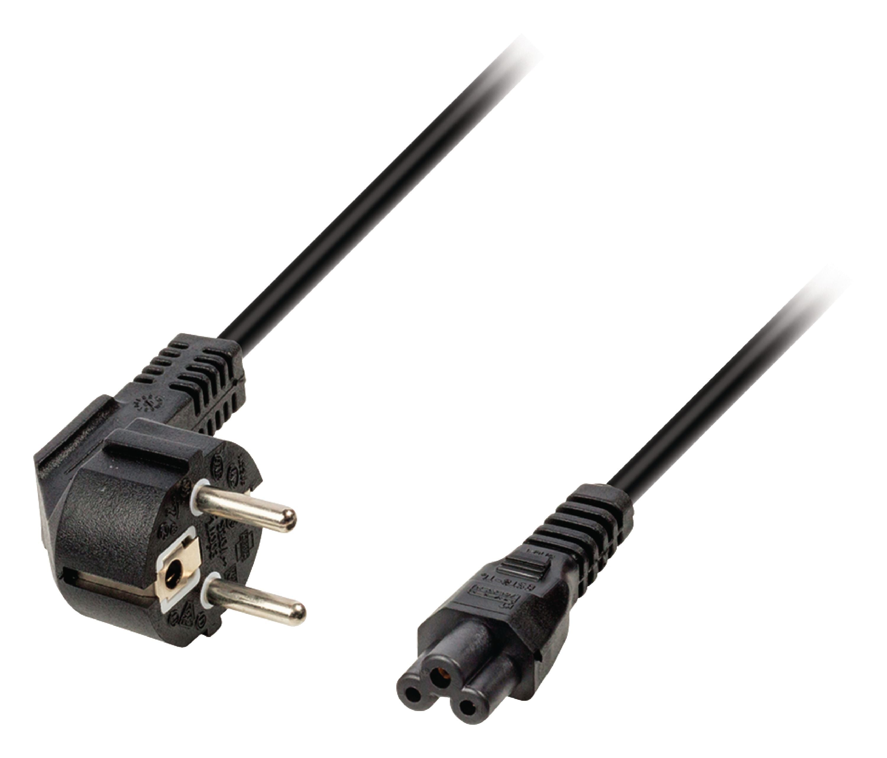 Valueline Schutzkontakt-Netzkabel Typ F (CEE 7/4) - IEC-320-C5 5.00 m Schwarz
