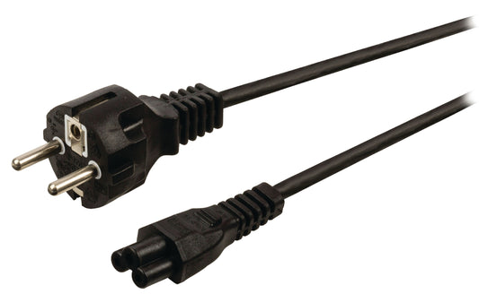 Valueline Schutzkontakt-Netzkabel Typ F (CEE 7/4) - IEC-320-C5 3.00 m Schwarz