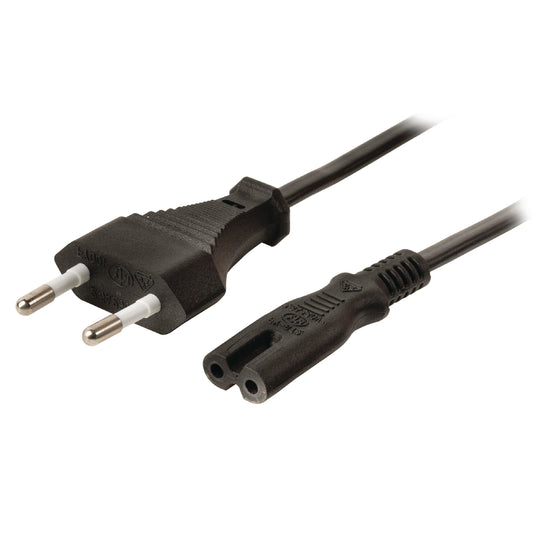 Valueline Euro-Netzkabel Euro male - IEC-320-C7 0.50 m Schwarz