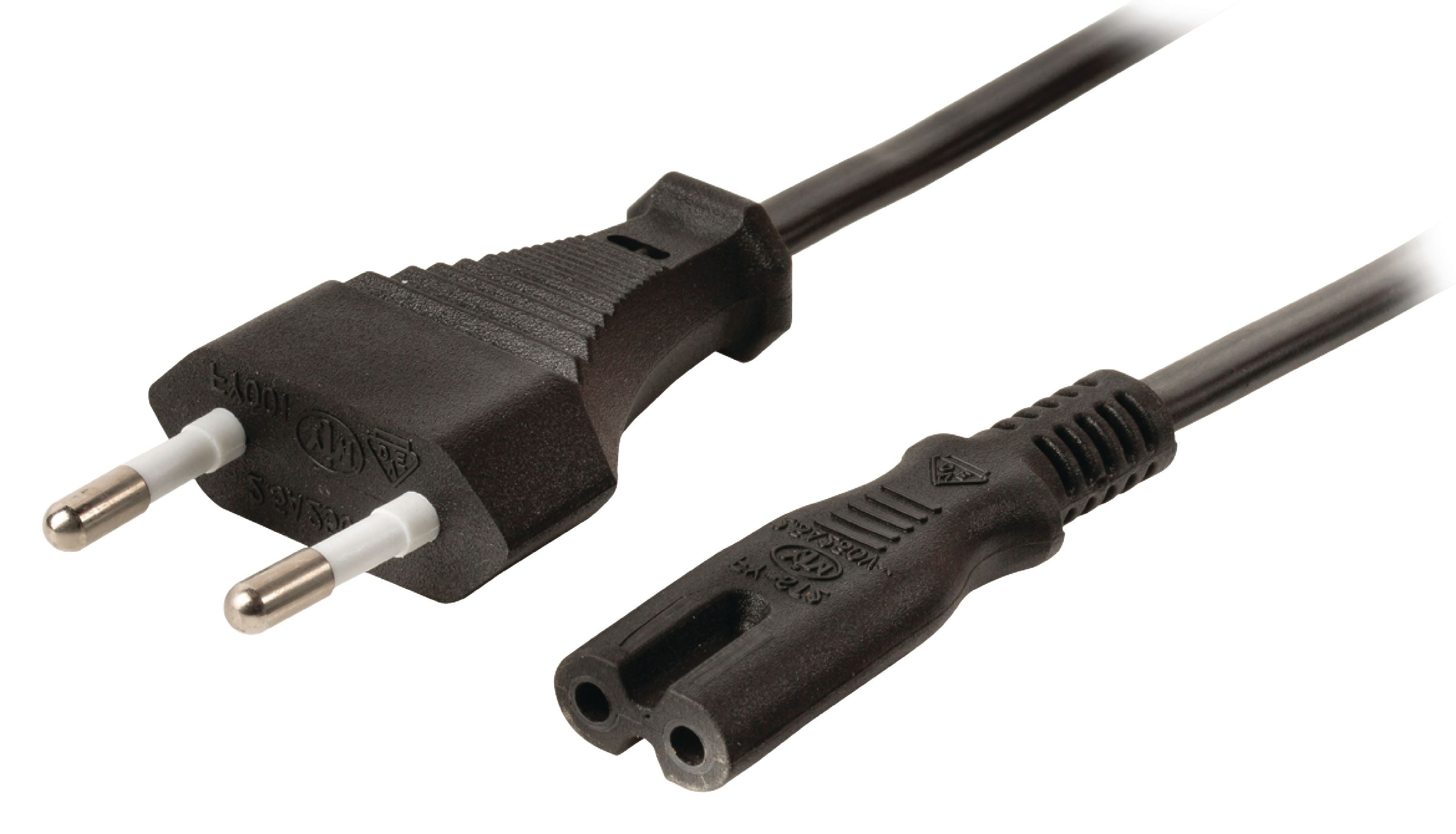 Valueline Euro-Netzkabel Euro male - IEC-320-C7 5.00 m Schwarz