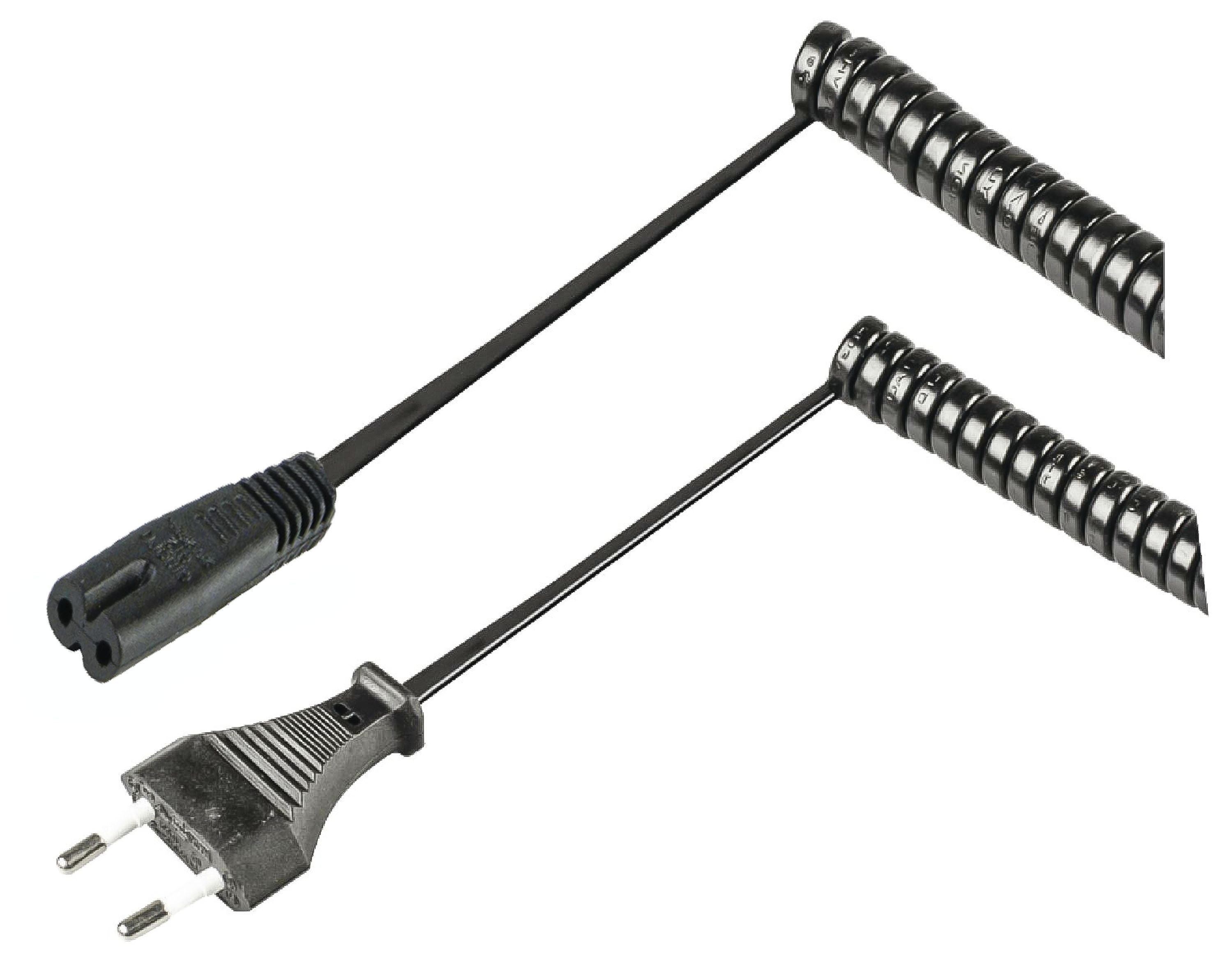 Valueline Euro-Netzkabel Euro male - IEC-320-C7 2.00 m Schwarz