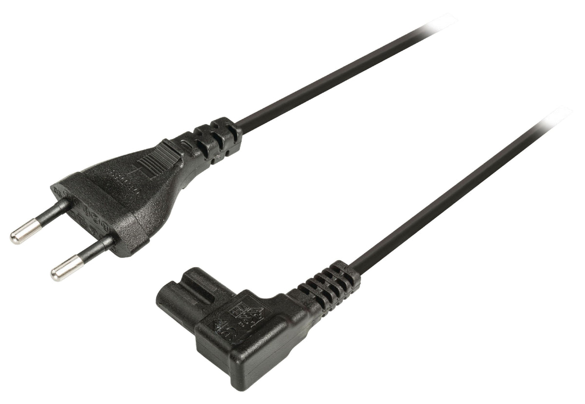 Valueline Euro-Netzkabel Euro male - IEC-320-C7 2.00 m Schwarz