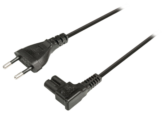 Valueline Euro-Netzkabel Euro male - IEC-320-C7 2.00 m Schwarz