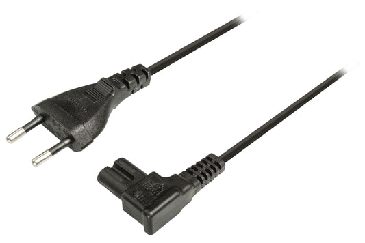 Valueline Euro-Netzkabel Euro male - IEC-320-C7 3.00 m Schwarz