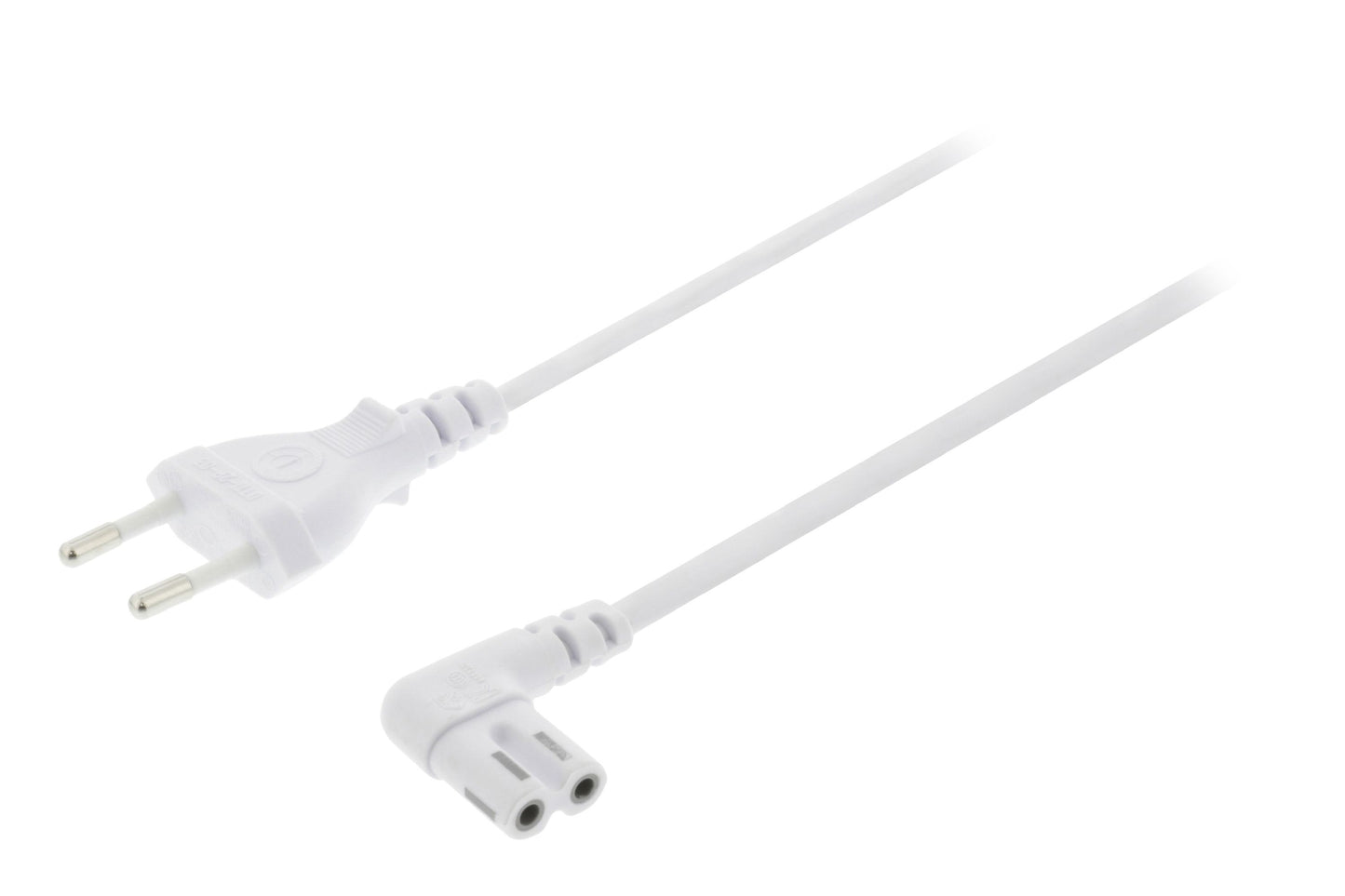 Valueline Euro-Netzkabel Euro male - IEC-320-C7 3.00 m Weiss