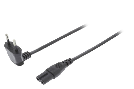 Valueline Euro-Netzkabel Euro male - IEC-320-C7 2.00 m Schwarz