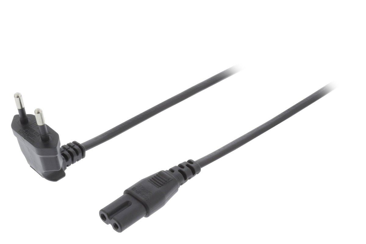 Valueline Euro-Netzkabel Euro male - IEC-320-C7 5.00 m Schwarz