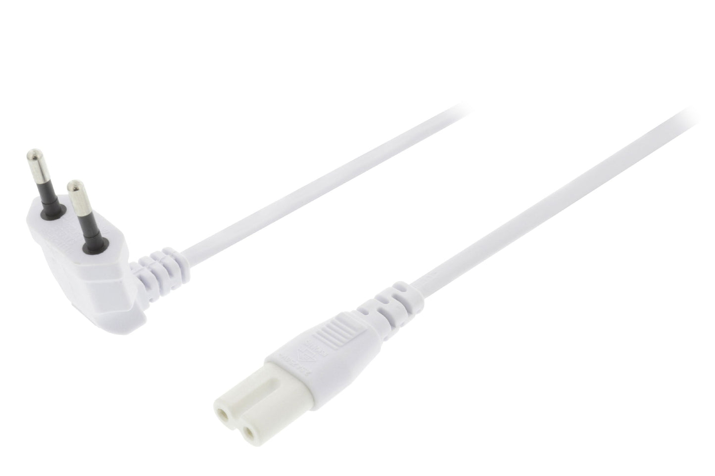 Valueline Euro-Netzkabel Euro male - IEC-320-C7 2.00 m Weiss