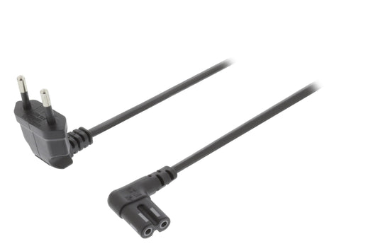 Valueline Euro-Netzkabel Euro male - IEC-320-C7 2.00 m Schwarz